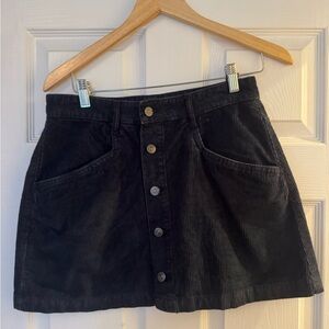 Blue corduroy Button-Front mini Skirt by free people